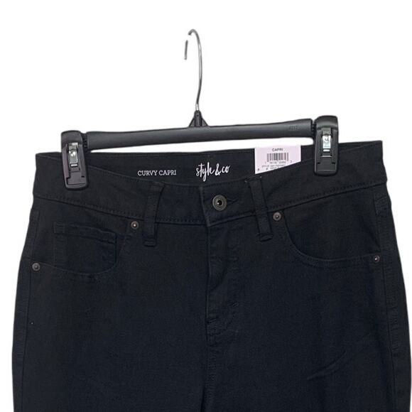 NWT New Style & Co Womens Size 10 Curvy Fit Slimming Pocket Capri Jeans - Picture 2 of 6